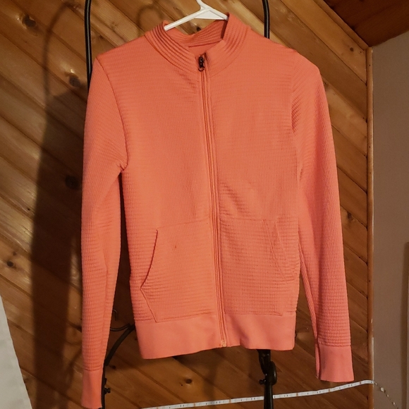 Aura Women's Vibrant Coral Atheletic Jacket - Picture 1 of 3